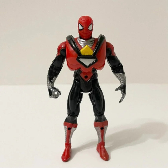Vtg 1996 Toy Biz Techno  Wars Radioactive Spider Armor Spider Man Action Figure - Picture 1 of 16